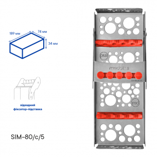Box na stomatologické frézy s víkem - SIM-80/b - Meddins 2